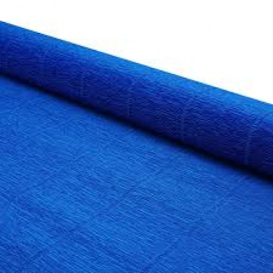 УЦЕНКА Бумага гофрированная простая 180 гр (50 СМ*2,3 М) 557 васильковая, цена за рулон